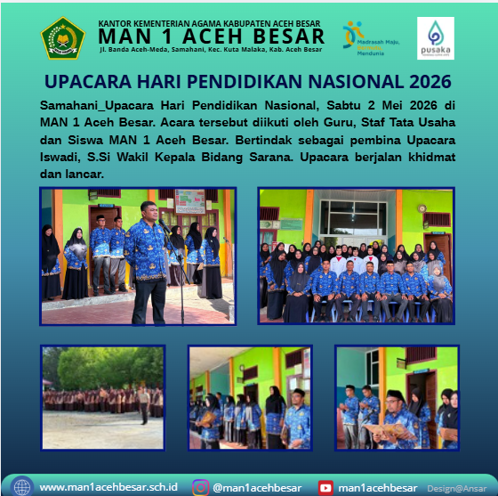 MAN 1 Aceh Besar Gelar Upacara Peringatan Hari Pendidikan Nasional 2026