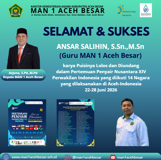 Kritisi Ekologis dan Kemanusiaan, Karya Guru MAN 1 Aceh Besar Ansar Salihin Lolos dan Diundang PPN XIV