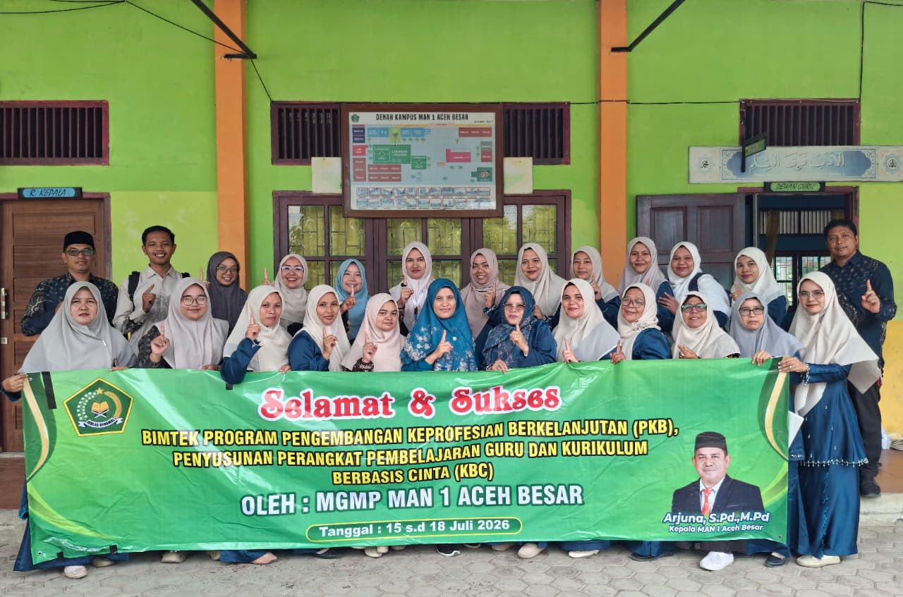 MGMP MAN 1 Aceh Besar Gelar Pelatihan Penyusunan Perangkat Pembelajaran Deep Learning dan Kurikulum Berbasis Cinta MGMP MAN 1 Aceh Besar Gelar Pelatihan Penyusunan Perangkat Pembelajaran Deep Learning dan Kurikulum Berbasis Cinta